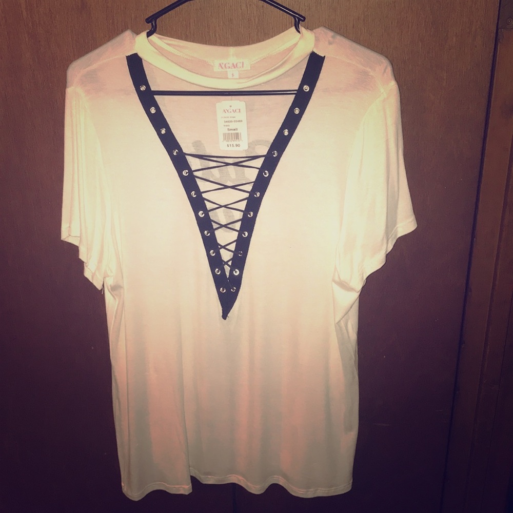 Deep V- Neck T-shirt